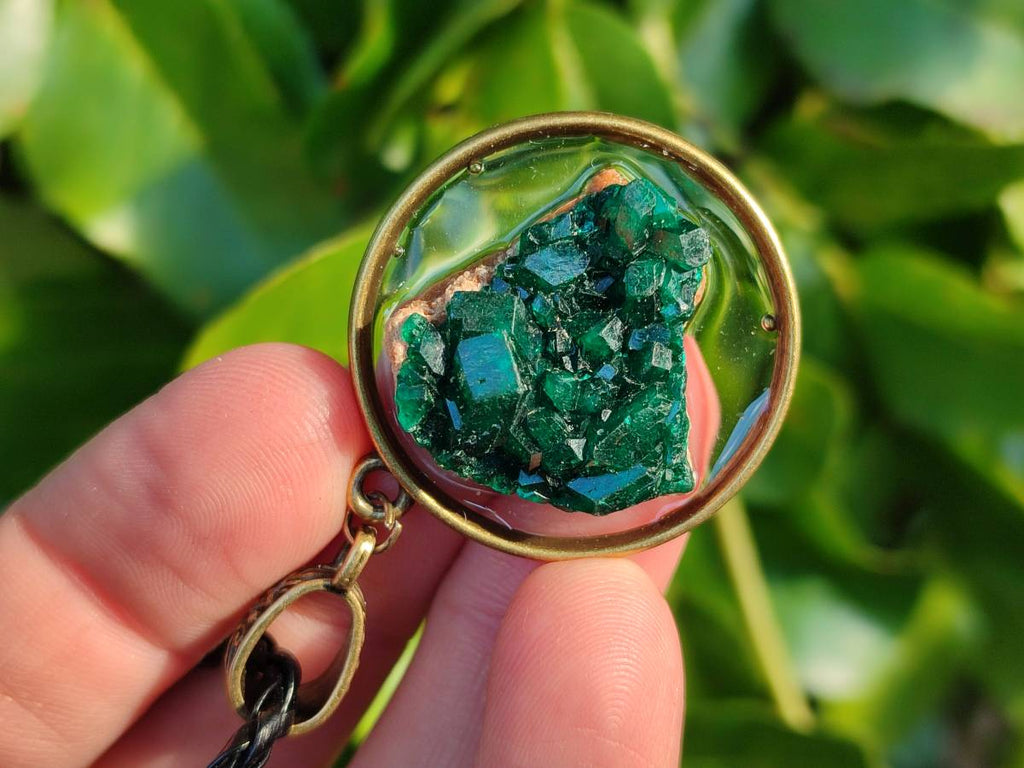 Hand Made Specially Selected Dioptase Pendants - Sold Per Item - From South Africa - Toprock Gemstones and Minerals 