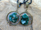 Hand Made Specially Selected Dioptase Pendants - Sold Per Item - From South Africa - Toprock Gemstones and Minerals 