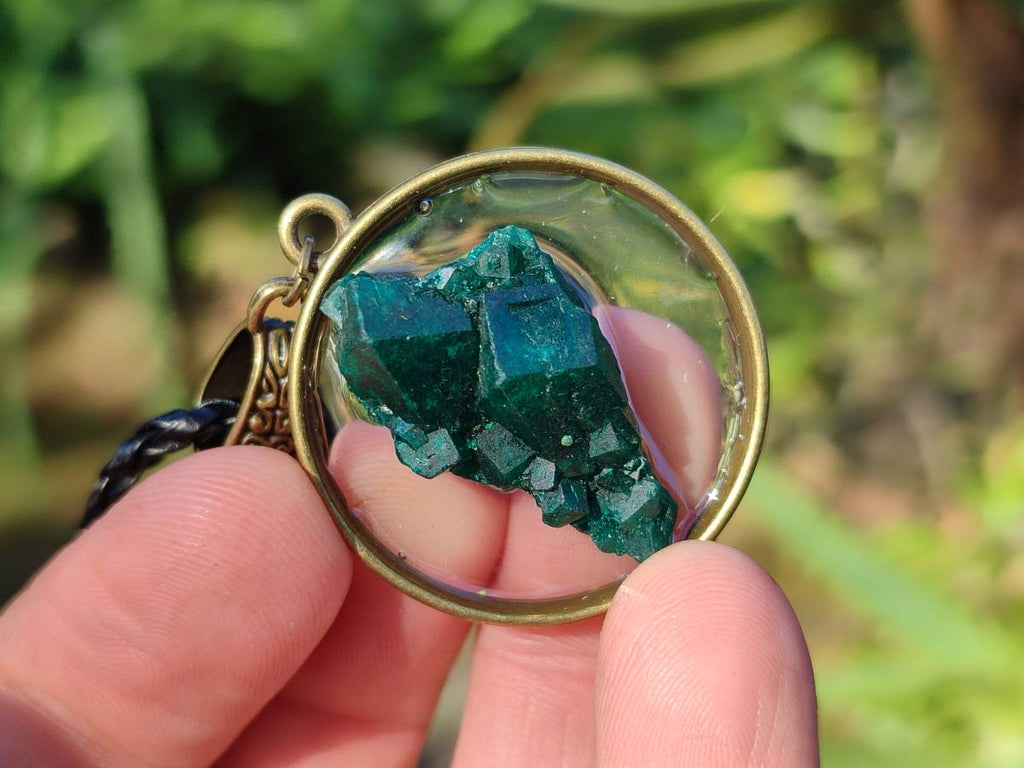 Hand Made Specially Selected Dioptase Pendants - Sold Per Item - From South Africa - Toprock Gemstones and Minerals 