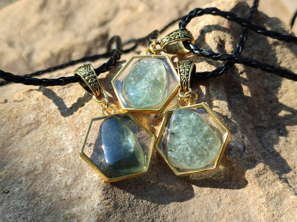 Hand Made Specially Selected Aquamarine Pendants - Sold Per Item - From South Africa - Toprock Gemstones and Minerals 
