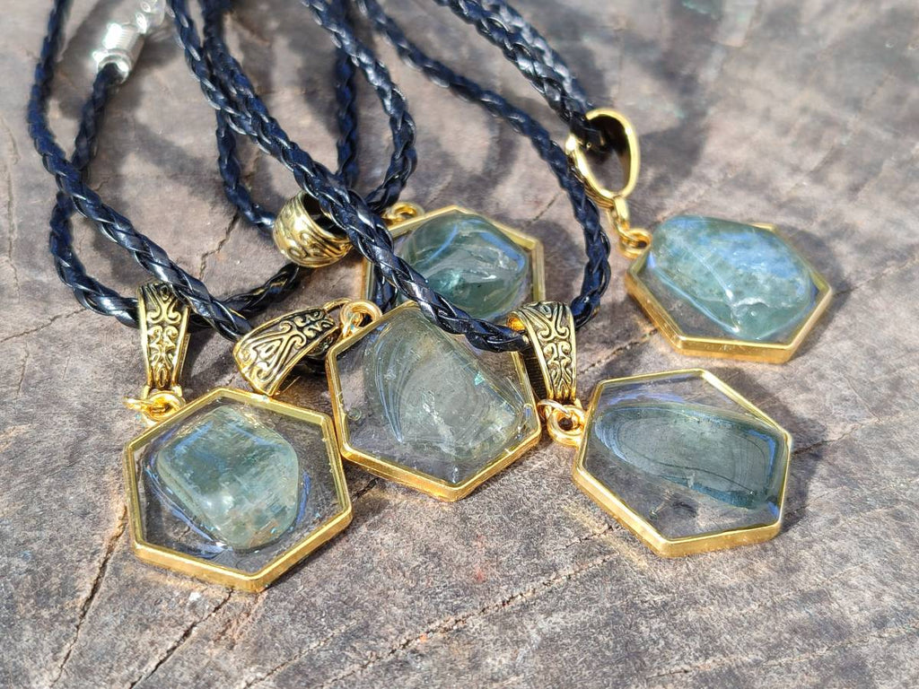 Hand Made Specially Selected Aquamarine Pendants - Sold Per Item - From South Africa - Toprock Gemstones and Minerals 