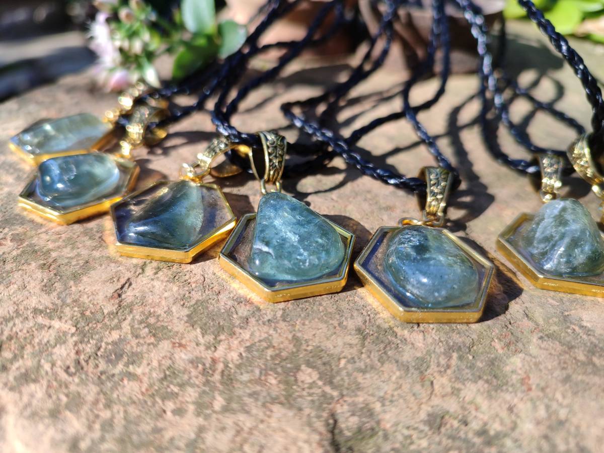 Hand Made Specially Selected Aquamarine Pendants - Sold Per Item - From South Africa - Toprock Gemstones and Minerals 