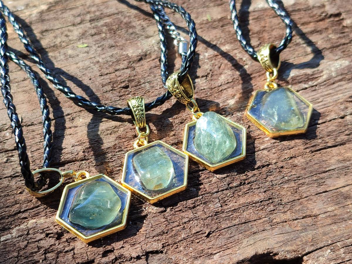 Hand Made Specially Selected Aquamarine Pendants - Sold Per Item - From South Africa - Toprock Gemstones and Minerals 