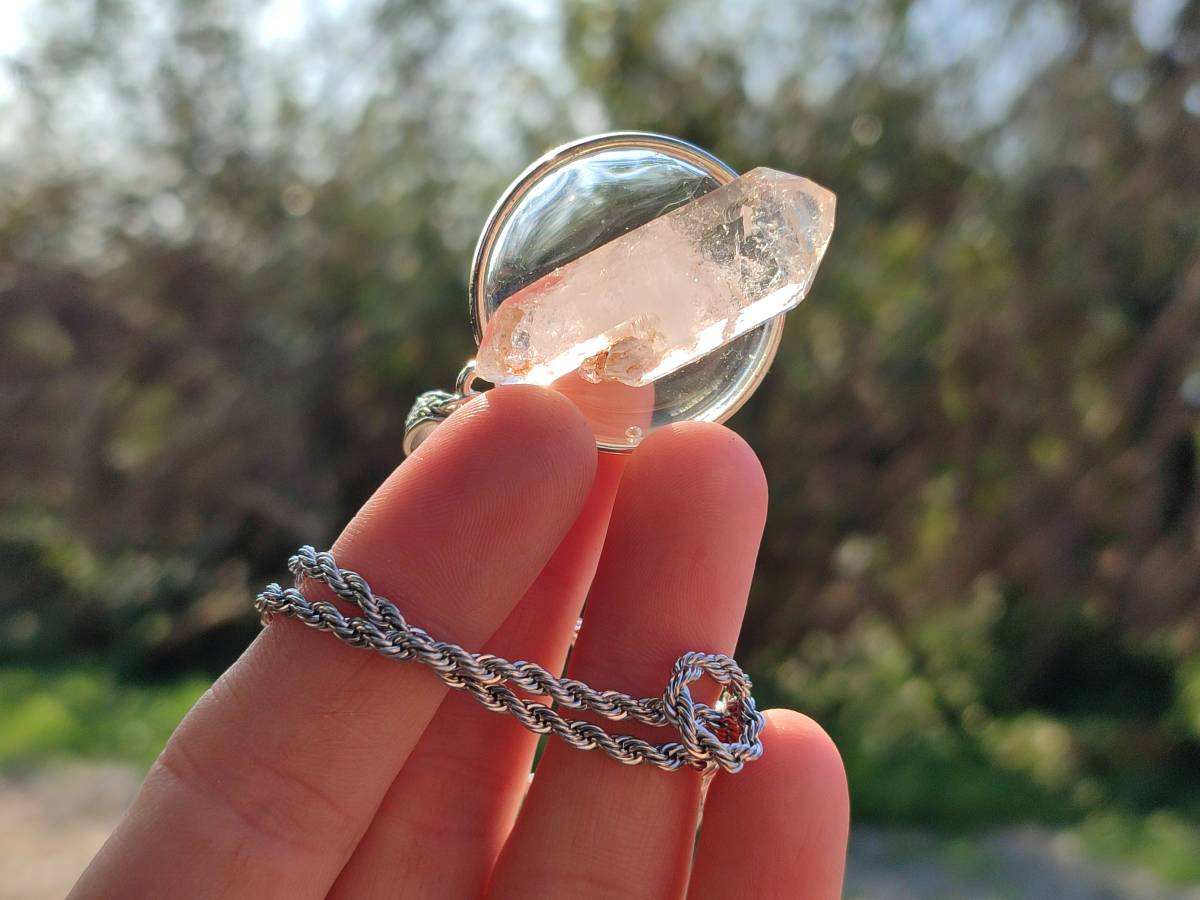 Hand Made Specially Selected Brandberg Quartz Pendants - Sold Per Item - From South Africa - Toprock Gemstones and Minerals 