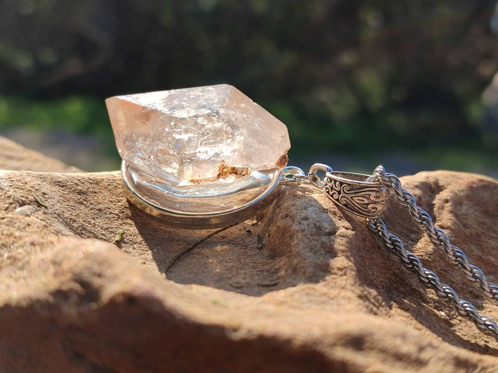 Hand Made Specially Selected Brandberg Quartz Pendants - Sold Per Item - From South Africa - Toprock Gemstones and Minerals 