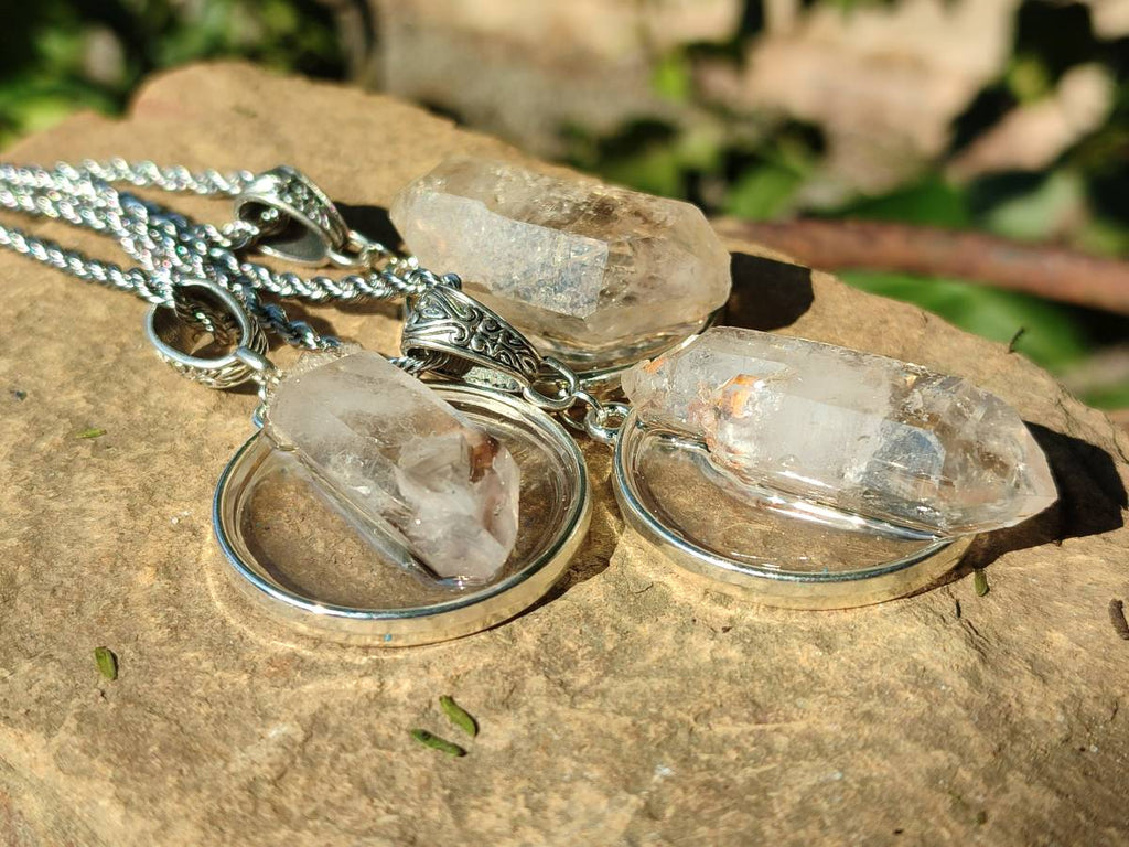 Hand Made Specially Selected Brandberg Quartz Pendants - Sold Per Item - From South Africa - Toprock Gemstones and Minerals 