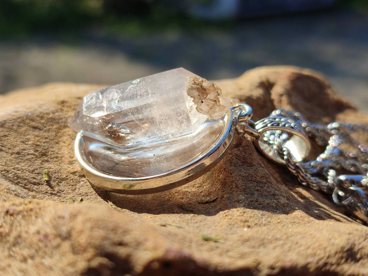 Hand Made Specially Selected Brandberg Quartz Pendants - Sold Per Item - From South Africa - Toprock Gemstones and Minerals 