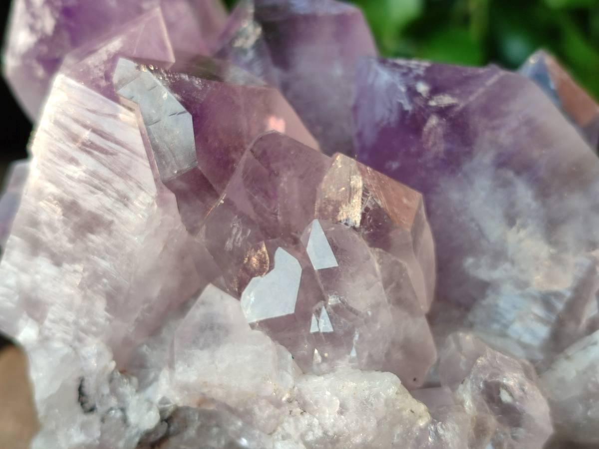 Natural Jacaranda Amethyst Quartz Clusters x 2 From Mumbwa, Zambia - Toprock Gemstones and Minerals 