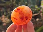 Polished Carnelian Agate Palm Stones x 20 From Madagascar - Toprock Gemstones and Minerals 