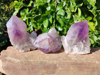 Natural Jacaranda Amethyst Quartz Crystals x 6 From Mumbwa, Zambia