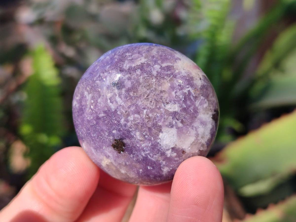 Polished Lepidolite with Pink Rubellite Palm Stones x 20 From Ambatondrazaka, Madagascar - Toprock Gemstones and Minerals 