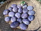 Polished Lepidolite with Pink Rubellite Palm Stones x 20 From Ambatondrazaka, Madagascar - Toprock Gemstones and Minerals 