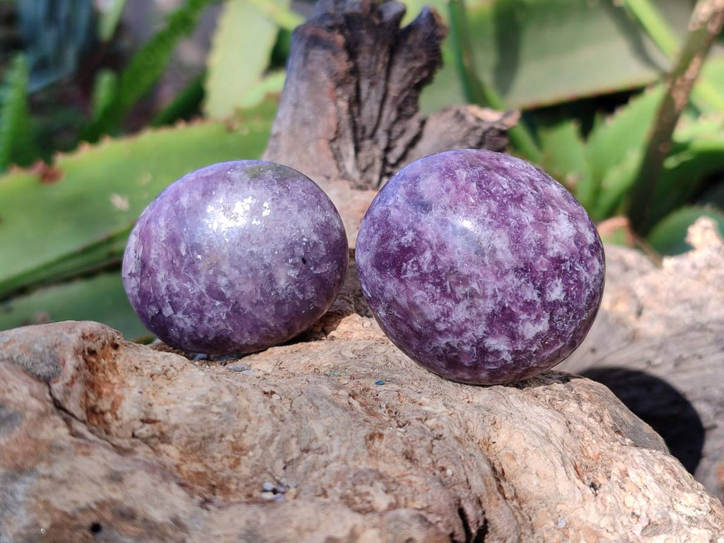 Polished Lepidolite with Pink Rubellite Palm Stones x 20 From Ambatondrazaka, Madagascar - Toprock Gemstones and Minerals 