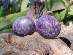Polished Lepidolite with Pink Rubellite Palm Stones x 20 From Ambatondrazaka, Madagascar - Toprock Gemstones and Minerals 