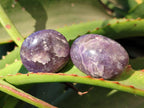 Polished Lepidolite with Pink Rubellite Palm Stones x 20 From Ambatondrazaka, Madagascar - Toprock Gemstones and Minerals 