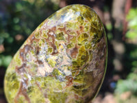 Polished Green Opal Standing Free Forms x 3 From Betroka, Madagascar - Toprock Gemstones and Minerals 