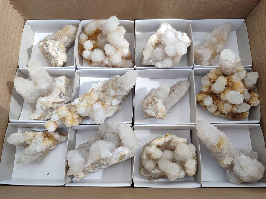 Natural Spirit Quartz Clusters x 12 From Boekenhouthoek, South Africa - Toprock Gemstones and Minerals 