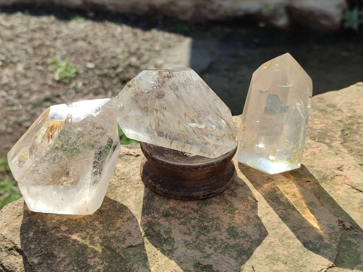 Polished Selection Of Quartz Crystals x 12 From Madagascar - Toprock Gemstones and Minerals 