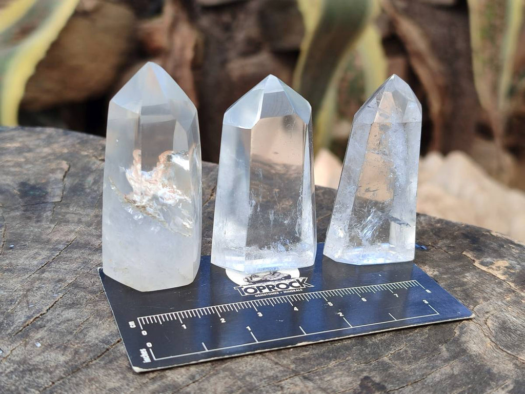 Polished Clear Quartz Crystals x 20 From Madagascar - Toprock Gemstones and Minerals 
