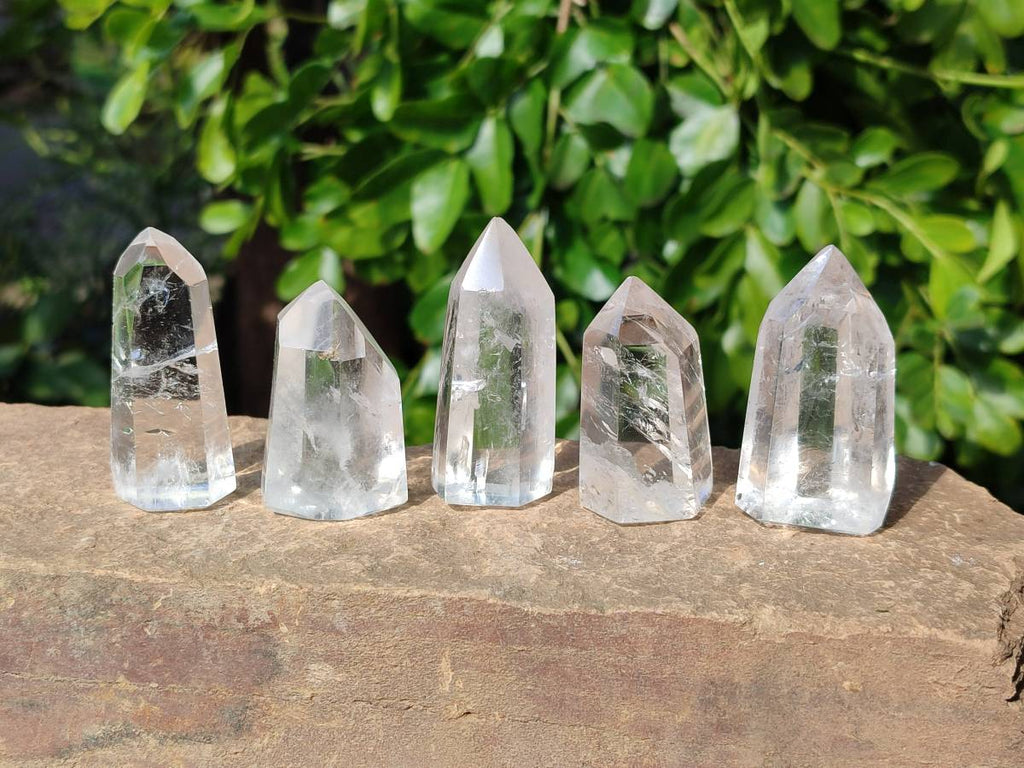 Polished Clear Quartz Crystals x 20 From Madagascar - Toprock Gemstones and Minerals 
