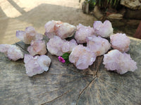 Natural Amethyst Spirit Quartz Clusters x 12 From Boekenhouthoek, South Africa
