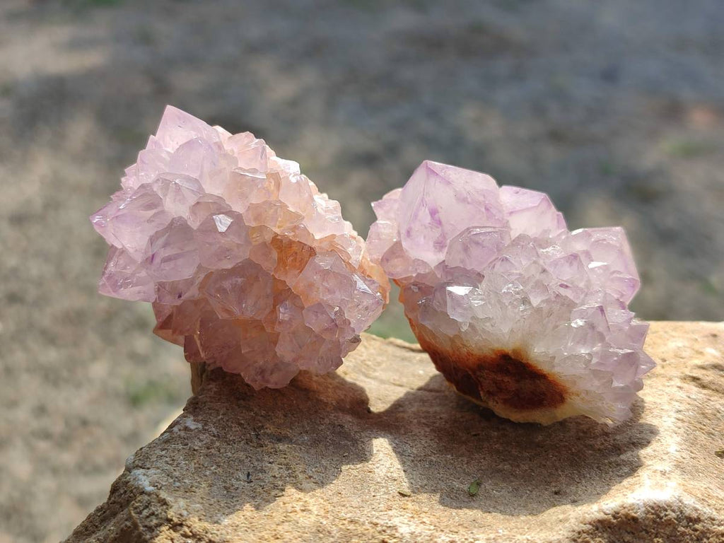 Natural Amethyst Spirit Quartz Clusters x 12 From Boekenhouthoek, South Africa - Toprock Gemstones and Minerals 