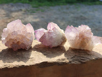 Natural Amethyst Spirit Quartz Clusters x 12 From Boekenhouthoek, South Africa