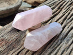 Polished Double Terminated Rose Quartz Points x 6 Madagascar - Toprock Gemstones and Minerals 