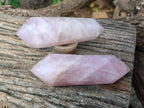 Polished Double Terminated Rose Quartz Points x 6 Madagascar - Toprock Gemstones and Minerals 