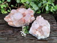 Natural Ametrine Spirit Quartz Clusters x 2 From Boekenhouthoek, South Africa
