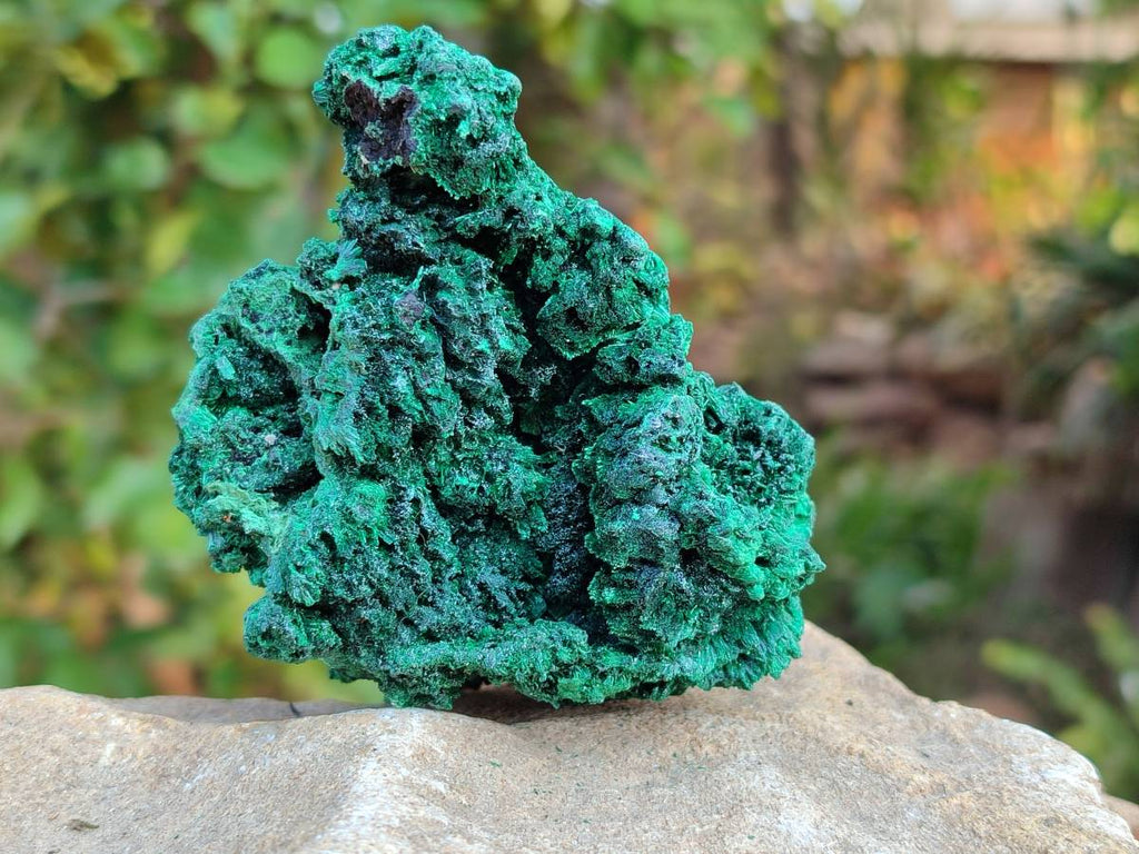 Natural Silky Malachite Specimens x 6 From Kasompe, Congo - Toprock Gemstones and Minerals 