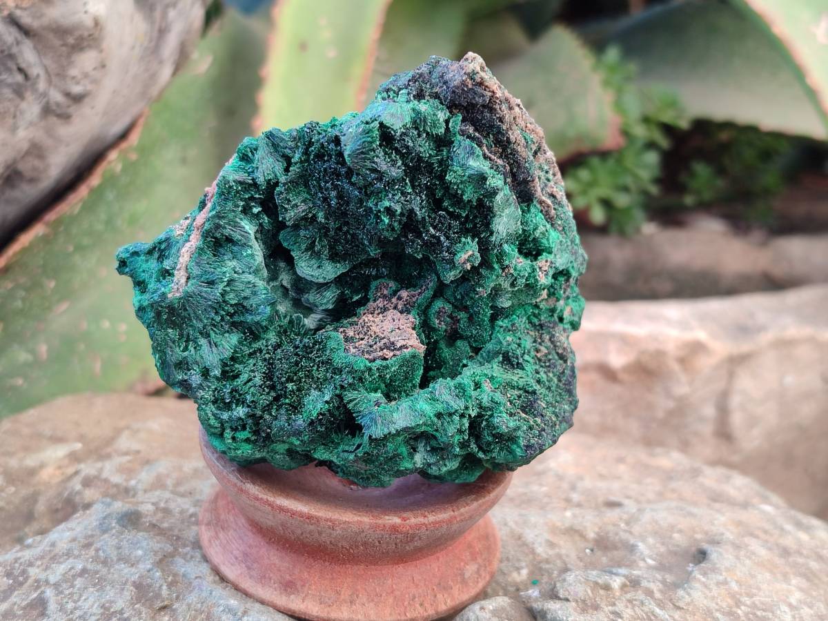 Natural Silky Malachite Specimens x 6 From Kasompe, Congo - Toprock Gemstones and Minerals 