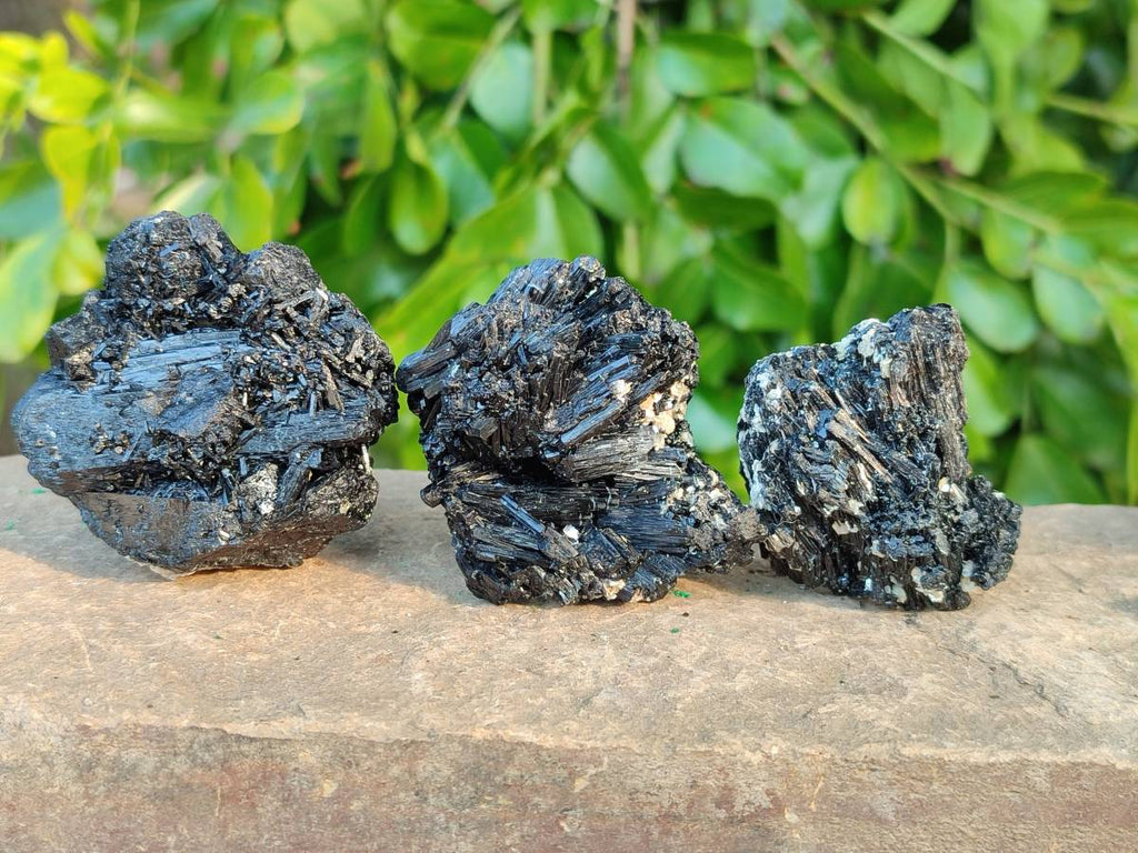Natural Schorl Black Tourmaline and Feldspar Specimens x 12 From Namibia - Toprock Gemstones and Minerals 