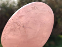 Polished Rose Quartz Standing Free Forms x 3 Madagascar - Toprock Gemstones and Minerals 