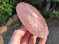 Polished Rose Quartz Standing Free Forms x 3 Madagascar - Toprock Gemstones and Minerals 