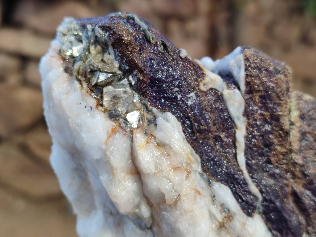 Natural Metallic Purpurite Cobbed Specimens x 3 From Erongo, Namibia - Toprock Gemstones and Minerals 