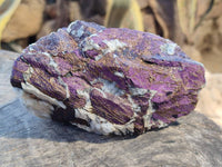 Natural Metallic Purpurite Cobbed Specimens x 3 From Erongo, Namibia