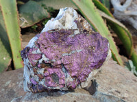Natural Metallic Purpurite Cobbed Specimens x 3 From Erongo, Namibia