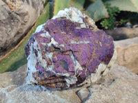Natural Metallic Purpurite Cobbed Specimens x 3 From Erongo, Namibia