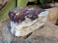 Natural Metallic Purpurite Cobbed Specimens x 3 From Erongo, Namibia
