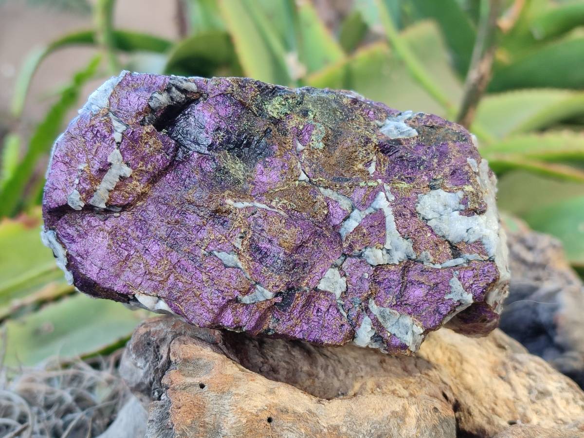 Natural Metallic Purpurite Cobbed Specimens x 3 From Erongo, Namibia - Toprock Gemstones and Minerals 