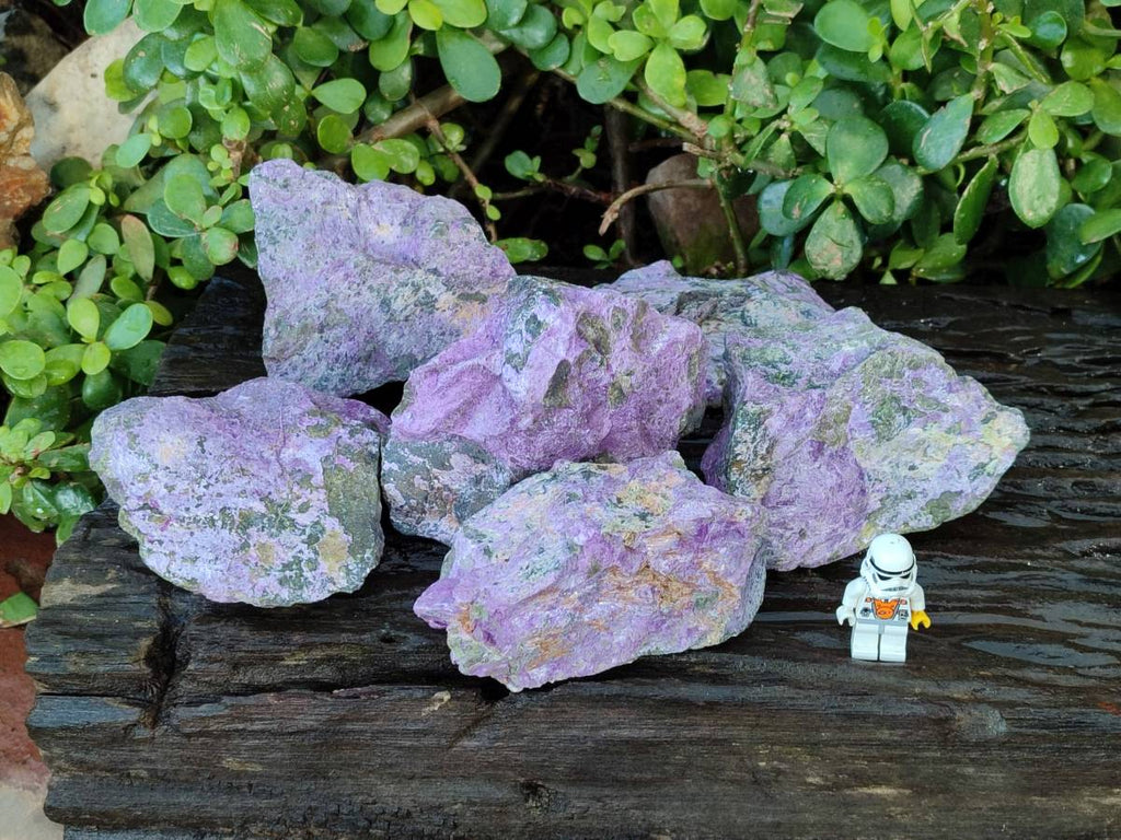 Natural Stichtite Cobbed Specimens x 6 From Barberton, South Africa - Toprock Gemstones and Minerals 