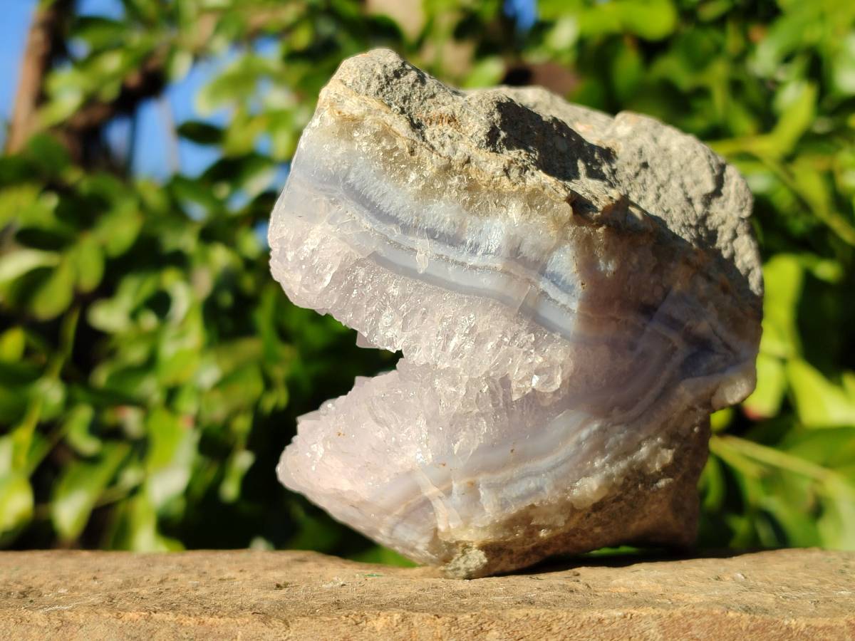 Natural Blue Lace Agate Geode Specimens x 3 From Nsanje, Malawi - Toprock Gemstones and Minerals 