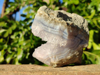 Natural Blue Lace Agate Geode Specimens x 3 From Nsanje, Malawi
