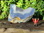 Natural Blue Lace Agate Geode Specimens x 3 From Nsanje, Malawi - Toprock Gemstones and Minerals 