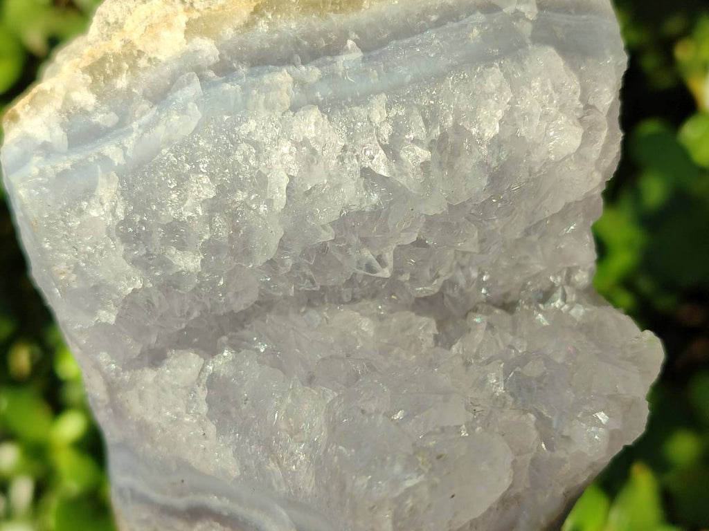 Natural Blue Lace Agate Geode Specimens x 3 From Nsanje, Malawi - Toprock Gemstones and Minerals 