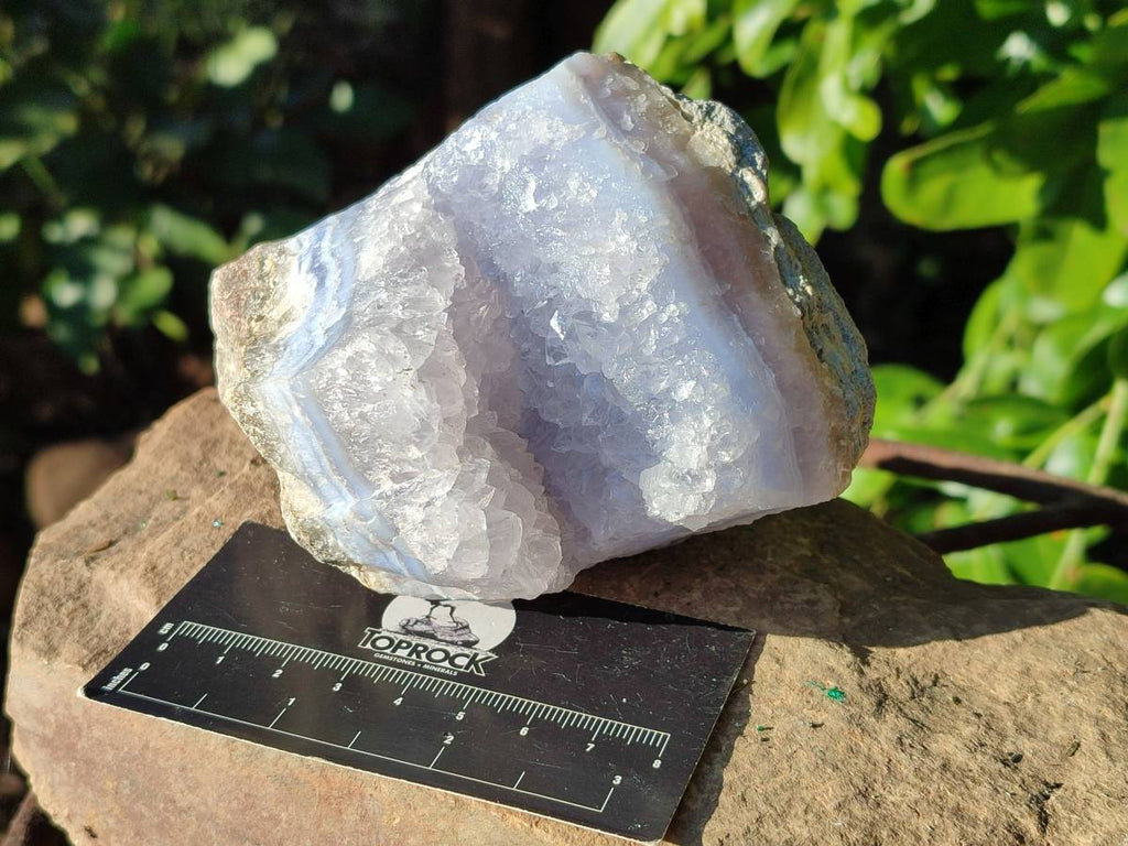 Natural Blue Lace Agate Geode Specimens x 3 From Nsanje, Malawi - Toprock Gemstones and Minerals 