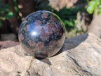 Polished Rare Blue Spark Iolite Water Sapphire Spheres x 3 From Ambatofinandrahana, Madagascar - Toprock Gemstones and Minerals 