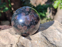 Polished Rare Blue Spark Iolite Water Sapphire Spheres x 3 From Ambatofinandrahana, Madagascar