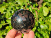 Polished Rare Blue Spark Iolite Water Sapphire Spheres x 3 From Ambatofinandrahana, Madagascar